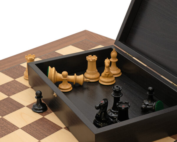 The Monarch Leuchar Ebonised & Walnut Edition Chess Set - Image 2