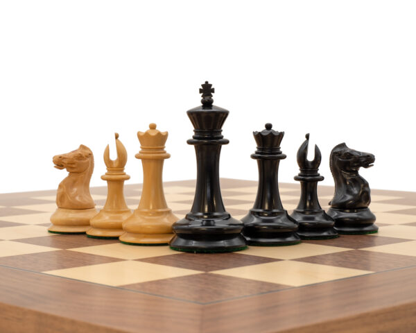 The Monarch Leuchar Ebonised & Walnut Edition Chess Set